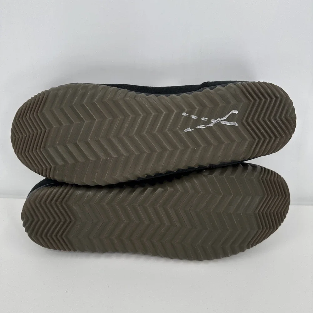 SOREL Mens Dude Moc‎ Slipper - Black Suede Men's Size 13 Vulcanized Rubber Sole